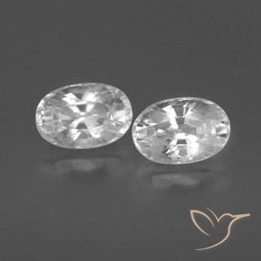1.67 ct White Zircon, 6.1 x 4.1 mm Oval Cut From Cambodia, Photo A