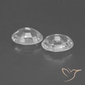 Zircon Gemstones in 6 x 4 mm (calibrated) Size for Sale, Zircon Stones in White Color