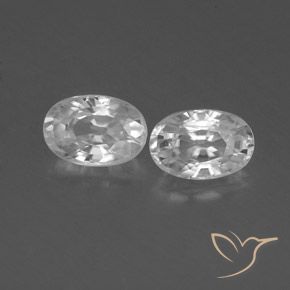 1.61 ct White Zircon, 6.1 x 4.2 mm Oval Cut From Cambodia, Photo A