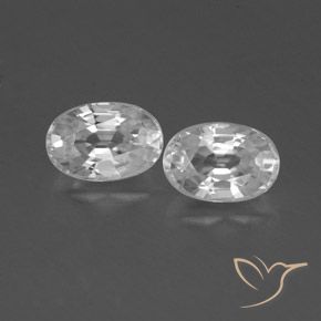 1.66 ct White Zircon, 6.2 x 4.2 mm Oval Cut From Cambodia, Photo A