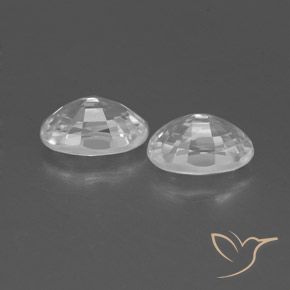 Zircon Gemstones in 6.2 x 4.2 mm Size for Sale, Zircon Stones in White Color
