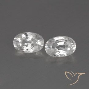 1.65 ct White Zircon, 6.3 x 4.2 mm Oval Cut From Cambodia, Photo A