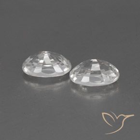 Zircon Gemstones in 6.3 x 4.2 mm Size for Sale, Zircon Stones in White Color