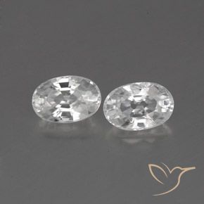 1.71 ct White Zircon, 6.2 x 4.2 mm Oval Cut From Cambodia, Photo A