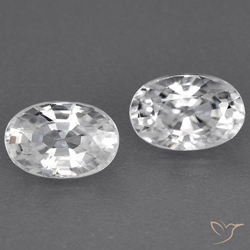 1.72ctw Natural White Zircon, Oval, VVS