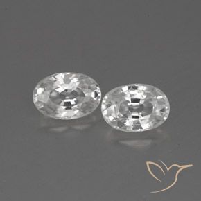 1.71ctw Natural White Zircon, Oval, VVS