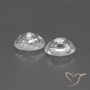 Zircon Gemstones in 6 x 4 mm (calibrated) Size for Sale, Zircon Stones in White Color