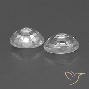 Zircon Gemstones in 6 x 4 mm (calibrated) Size for Sale, Zircon Stones in White Color