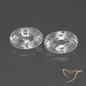 1.69 ct White Zircon, 6.2 x 4.1 mm Oval Cut From Cambodia, Photo A
