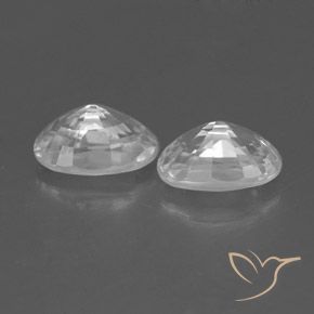 Zircon Gemstones in 6 x 4 mm (calibrated) Size for Sale, Zircon Stones in White Color