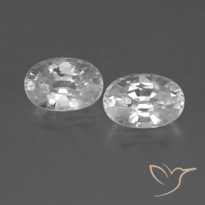 1.66ctw Naturale Bianco Zircone, Ovale, VVS, Photo A