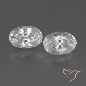 1.65ctw Natural White Zircon, Oval, VS