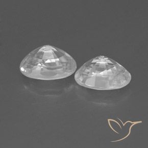 Zircon Gemstones in 6 x 4 mm (calibrated) Size for Sale, Zircon Stones in White Color