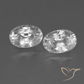 1.74ctw Natural White Zircon, Oval, VVS