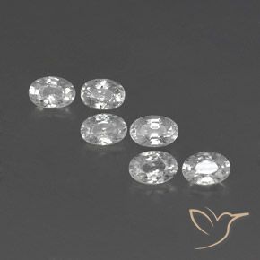 4.49ctw Natural White Zircon, Oval, VVS-VS