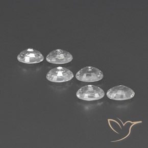 Zircon Gemstones in 6 x 4 mm (calibrated) Size for Sale, Zircon Stones in White Color
