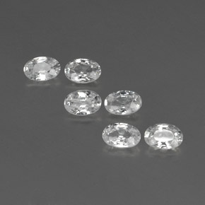 Bianco Zircone Gem - 0.7ct Ovale sfaccettato (ID: 360495)