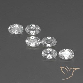 4.23ctw Natural White Zircon, Oval, VVS-VS