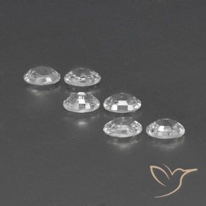 Zircon Gemstones in 6.1 x 4.2 mm Size for Sale, Zircon Stones in White Color
