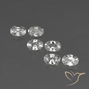 4.55ctw Natural White Zircon, Oval, VVS-VS