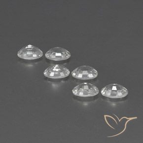 Zircon Gemstones in 6 x 4 mm (calibrated) Size for Sale, Zircon Stones in White Color