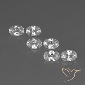 4.70ctw Natural White Zircon, Oval, VVS-VS