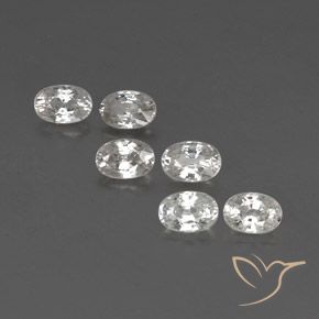 4.79ctw Natural White Zircon, Oval, VVS-VS
