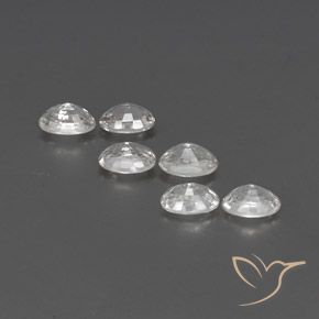 Zircon Gemstones in 6 x 4 mm (calibrated) Size for Sale, Zircon Stones in White Color