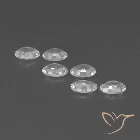 Zircon Gemstones in 6 x 4 mm (calibrated) Size for Sale, Zircon Stones in White Color