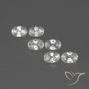 4.70ctw Natural White Zircon, Oval, VVS-VS
