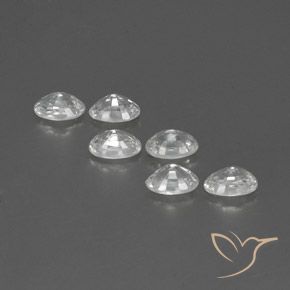 Zircon Gemstones in 6 x 4 mm (calibrated) Size for Sale, Zircon Stones in White Color