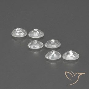 Zircon Gemstones in 6 x 4 mm (calibrated) Size for Sale, Zircon Stones in White Color