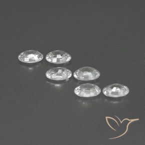 Zircon Gemstones in 6 x 4 mm (calibrated) Size for Sale, Zircon Stones in White Color