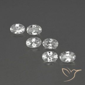 4.39ctw Natural White Zircon, Oval, VVS-VS