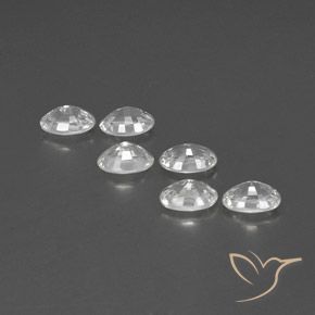Zircon Gemstones in 6 x 4 mm (calibrated) Size for Sale, Zircon Stones in White Color