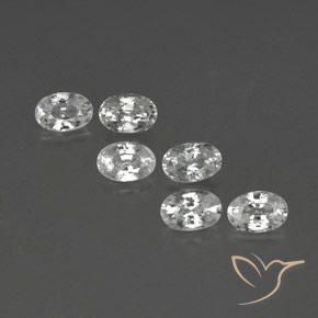 4.63ctw Natural White Zircon, Oval, VVS-VS