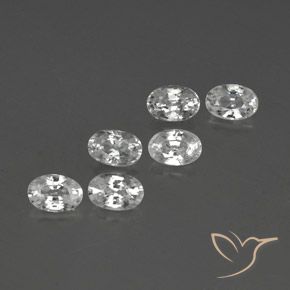 4.63 ctw White Zircon Stones, Natural Zircon in Oval Facet Shape for Sale