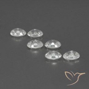 Zircon Gemstones in 6.1 x 4.2 mm Size for Sale, Zircon Stones in White Color