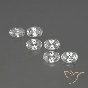 4.82ctw Natural White Zircon, Oval, VVS-VS