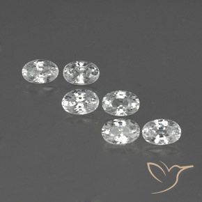 4.98ctw Natural White Zircon, Oval, VVS-VS, Photo A