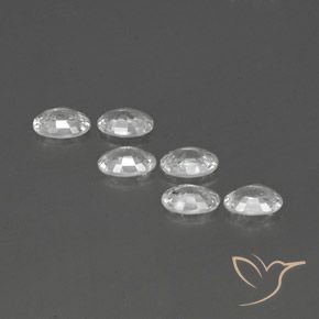 Zircon Gemstones in 6 x 4 mm (calibrated) Size for Sale, Zircon Stones in White Color