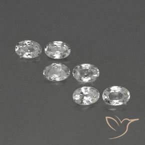 4.26ctw Natural White Zircon, Oval, VVS-VS 4.26ctw Natural White Zircon, Oval, VVS-VS