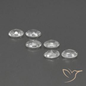 Zircon Gemstones in 6.1 x 4.2 mm Size for Sale, Zircon Stones in White Color