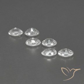 Zircon Gemstones in 6 x 4 mm (calibrated) Size for Sale, Zircon Stones in White Color