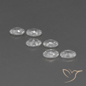 Zircon Gemstones in 6 x 4 mm (calibrated) Size for Sale, Zircon Stones in White Color