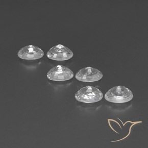 Zircon Gemstones in 6.1 x 4.2 mm Size for Sale, Zircon Stones in White Color