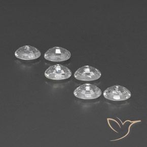 Zircon Gemstones in 6 x 4 mm (calibrated) Size for Sale, Zircon Stones in White Color