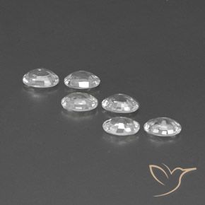 Zircon Gemstones in 6 x 4 mm (calibrated) Size for Sale, Zircon Stones in White Color