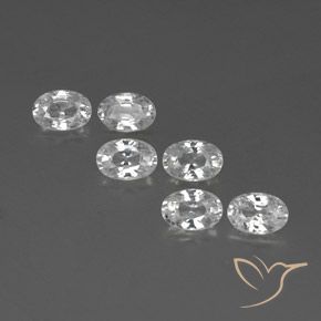 4.70ctw Natural White Zircon, Oval, VVS-VS