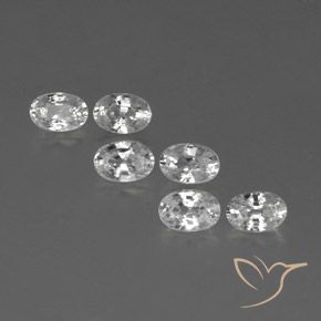 4.72ctw Natural White Zircon, Oval, VVS-VS